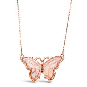 Le Vian Necklace featuring Pink Orchid Quartz Nude Diamonds Chocolate Diamonds